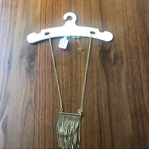 Gold fringe necklace UO